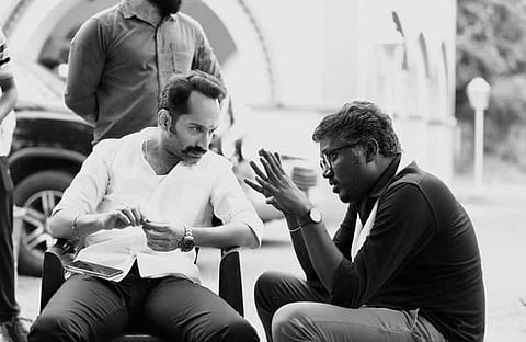 ഫഹദ് ഫാസിലും മാരി സെൽവരാജും മാമന്നന്റെ ഷൂട്ടിങ്ങിനിടെ/ ട്വിറ്റർ