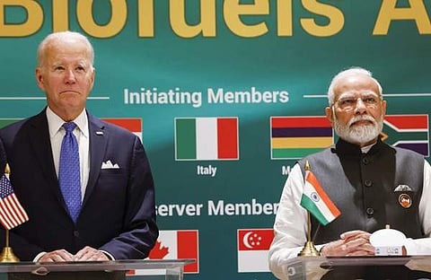 യുഎസ് പ്രസിഡന്റ് ജോ ബൈഡന്‍, പ്രധാനമന്ത്രി നരേന്ദ്ര മോദി
