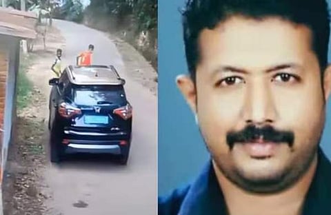 വാഹനാപകടത്തിന്റെ സിസിടിവി ദൃശ്യം/ പ്രതി പ്രിയരഞ്ജന്‍