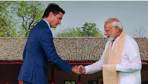 നരേന്ദ്ര മോദിയും ജസ്റ്റിന്‍ ട്രൂഡോയും