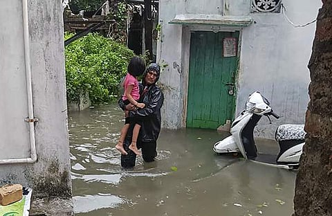 കനത്ത മഴയില്‍ മുങ്ങിയ നാഗ്പുര്‍ നഗരത്തില്‍നിന്നുള്ള ദൃശ്യം/പിടിഐ