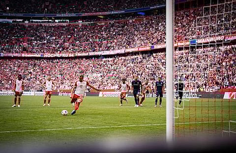 ഗോൾ നേടുന്ന കെയ്ൻ/ ട്വിറ്റർ