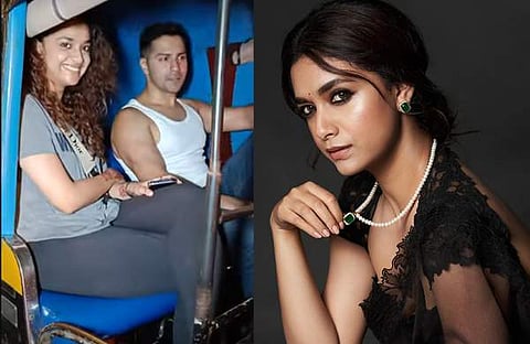 വരുൺ ധവാനൊപ്പം കീർത്തി സുരേഷ് ഓട്ടോറിക്ഷയിൽ/ വിഡിയോ സ്ക്രീൻഷോട്ട്, കീർത്തി/ ഫെയ്സ്ബുക്ക്