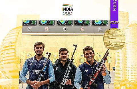 സ്വർണം നേടിയ ഇന്ത്യൻ ടീം/ ട്വിറ്റർ