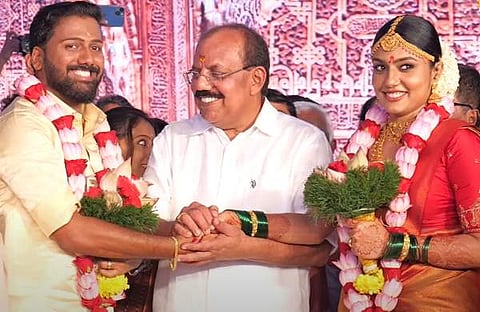 വിഷ്ണു മോഹനും അഭിരാമിയും വിവാഹിതരായപ്പോൾ/ വിഡിയോ സ്ക്രീൻഷോട്ട്