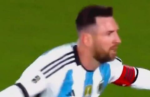 ഗോള്‍ നേടിയ മെസിയുടെ സന്തോഷം, സ്‌ക്രീന്‍ഷോട്ട്‌