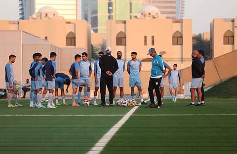 ഇന്ത്യൻ ടീം പരിശീലനത്തിൽ/ ട്വിറ്റർ