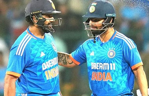 രോഹിത് ശര്‍മ, റിങ്കു സിങ് /ഇന്ത്യന്‍ ക്രിക്കറ്റ് ടീം ഫെയ്‌സ്ബുക്ക്