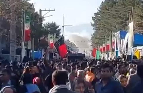 പദയാത്രയ്ക്കിടെ ഇരട്ട സ്ഫോടനമുണ്ടായപ്പോൾ/ വിഡിയോ സ്ക്രീൻഷോട്ട്