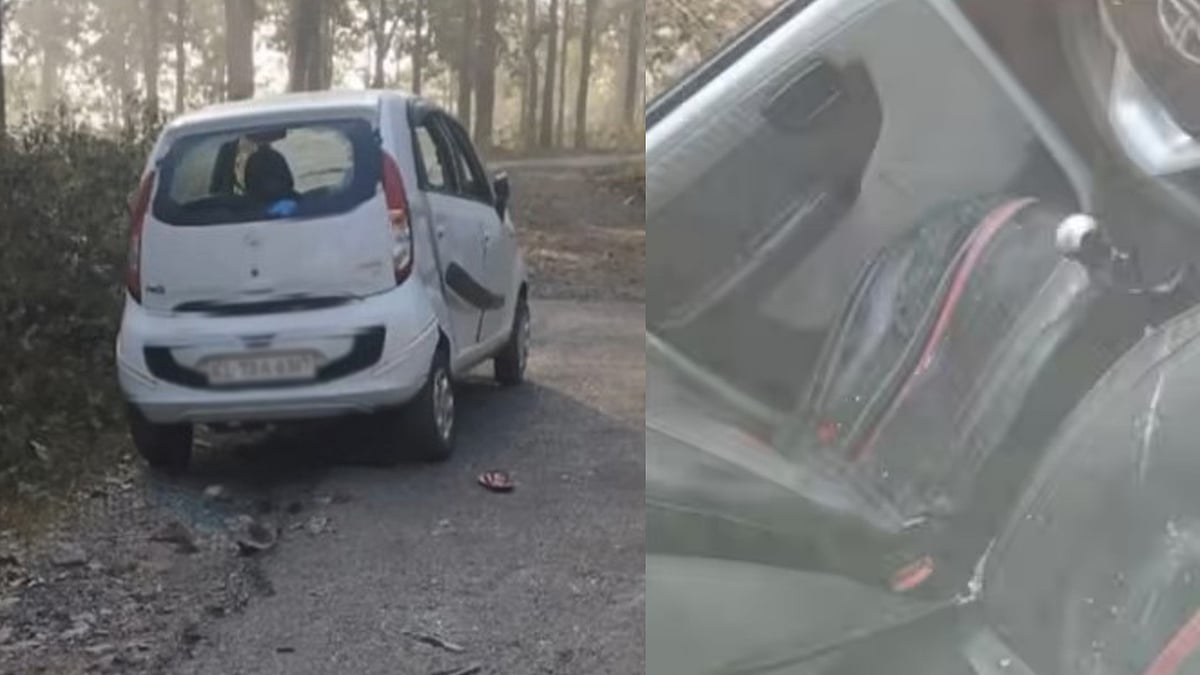 കാറില്‍ സഞ്ചരിക്കവെ കാട്ടാനയുടെ ആക്രമണം; രണ്ട് പേര്‍ക്ക് പരിക്ക് 