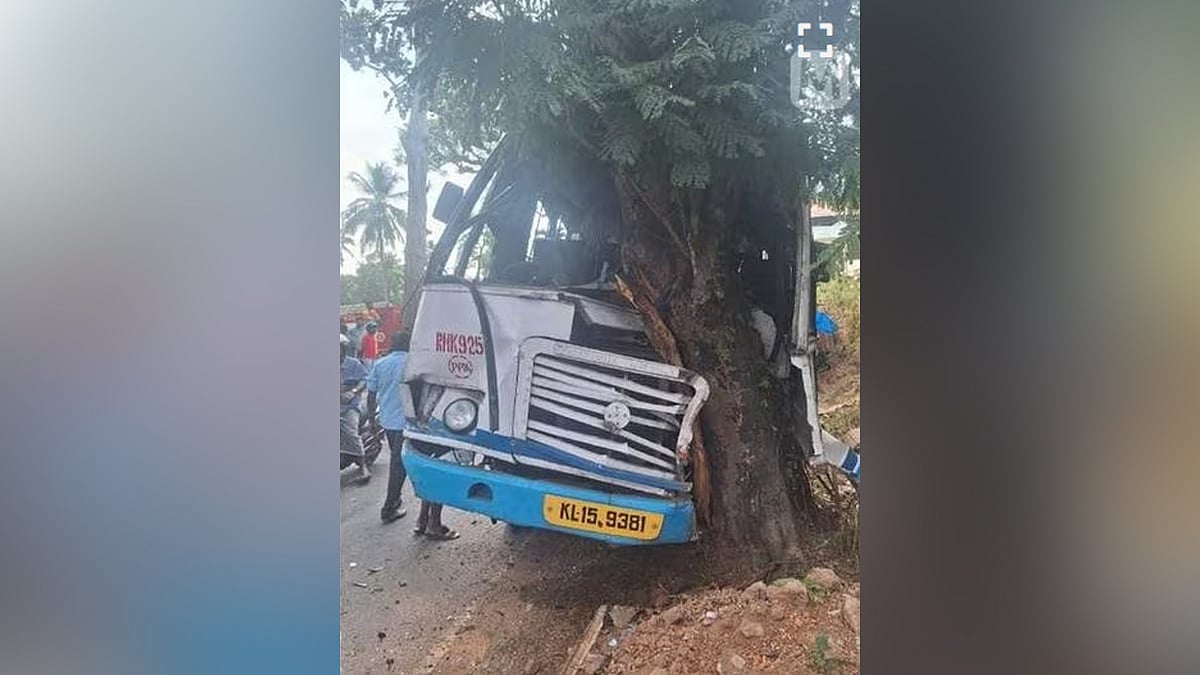 നിയന്ത്രണം വിട്ട് കെഎസ്ആർടിസി ബസ് മരത്തിലിടിച്ചു കയറി; ഡ്രൈവറടക്കം 12 പേർക്ക് പരിക്ക്
