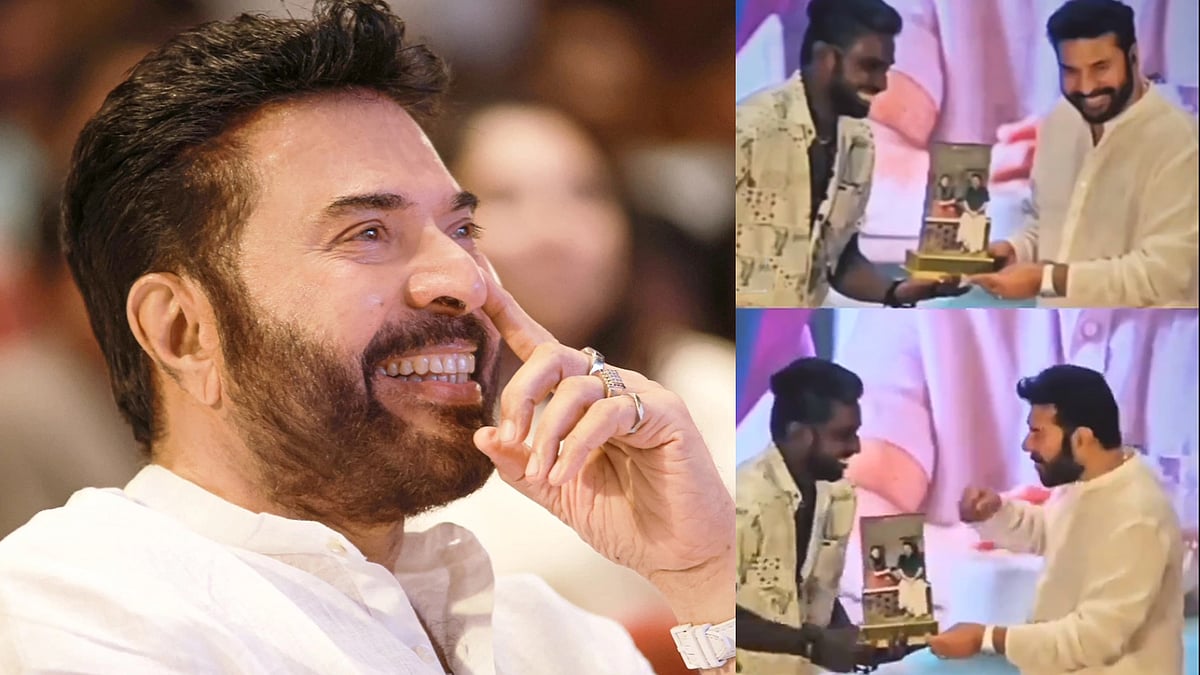 'കൂളിംഗ് ഗ്ലാസ് ഊരെടാ...'; ഇടി കിട്ടുമെന്ന് മമ്മൂട്ടി: രസകരമായ വിഡിയോ