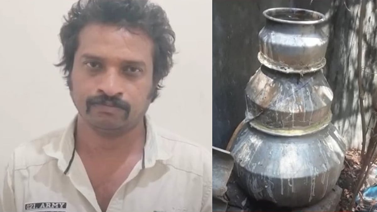 ശുചിമുറിയില്‍ ചാരായം വാറ്റി വില്‍പ്പന; യുവാവ് അറസ്റ്റില്‍ 
