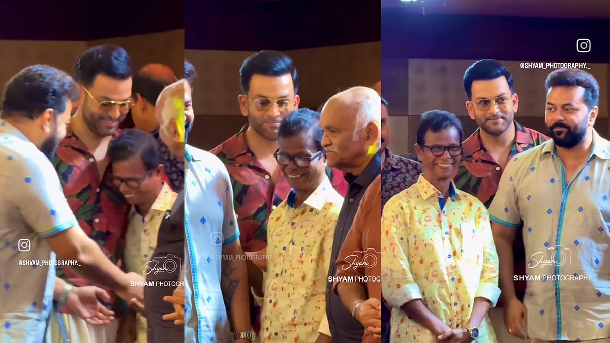 അപ്രതീക്ഷിതമായി വേദിയില്‍ ഇന്ദ്രന്‍സ്; പിടിച്ച് മുന്നില്‍ നിര്‍ത്തി പൃഥ്വിരാജ്: വിഡിയോ വൈറല്‍