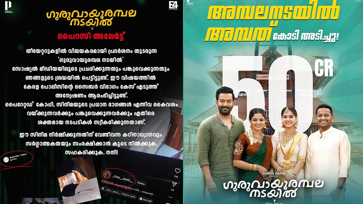 ​'ഗുരുവായൂരമ്പല നടയിൽ' വ്യാജൻ സോഷ്യൽമീഡിയയിൽ; കേസെടുത്ത് സൈബർ പൊലീസ്