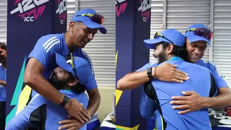 മികച്ച ഫീല്‍ഡര്‍, മെഡല്‍ സമ്മാനിച്ച ദ്രാവിഡിനെ എടുത്തുപൊക്കി ജഡേജ, വിഡിയോ 
