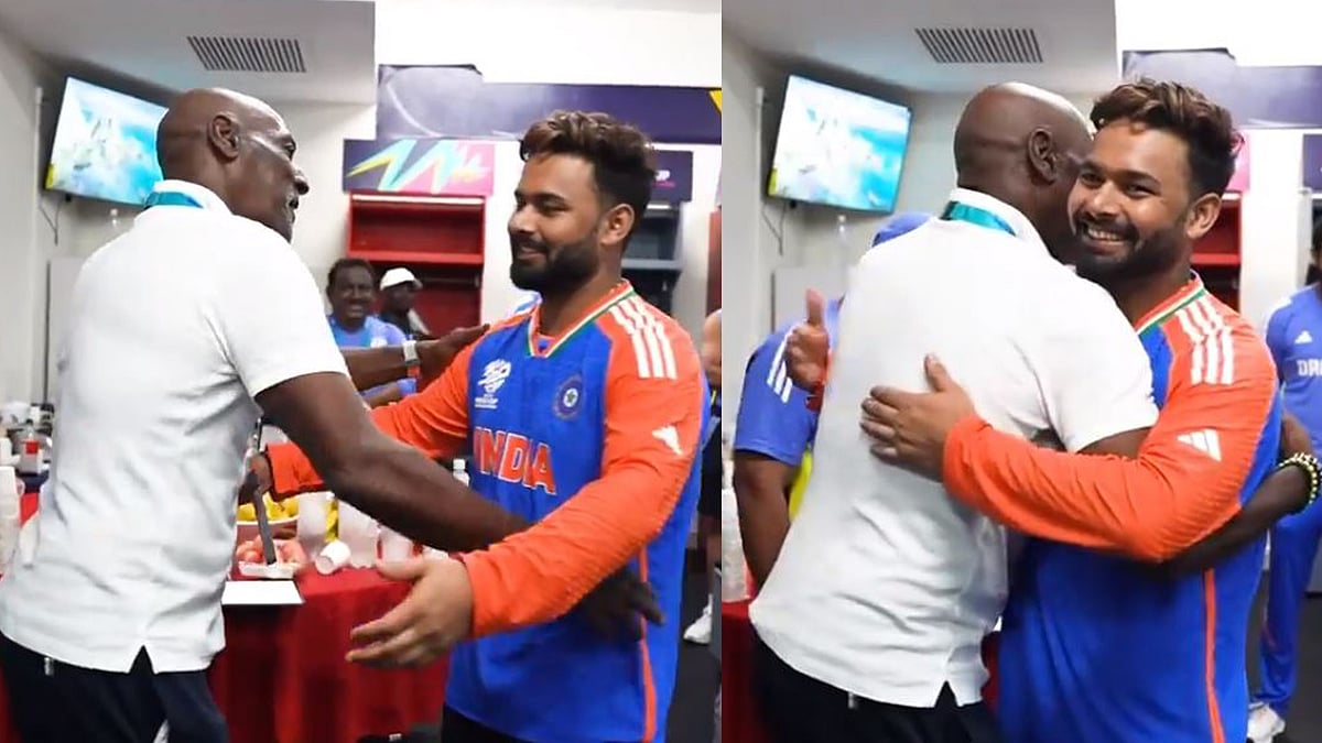 'വീണ്ടും കണ്ടതില്‍ സന്തോഷം പോക്കറ്റ് റോക്കറ്റ് മാന്‍'- പന്തിനെ കെട്ടിപ്പിടിച്ച് സര്‍ വിവിയന്‍ റിച്ചാര്‍ഡ്‌സ് (വീഡിയോ)