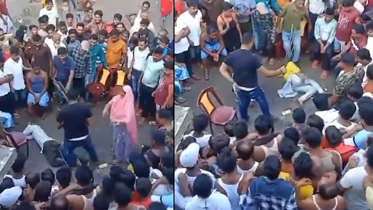 അവിഹിത ബന്ധം ആരോപിച്ച് യുവാവിനും യുവതിക്കും മര്‍ദനം, അടിച്ചത് ടിഎംസി നേതാവെന്ന് പ്രതിപക്ഷം-വീഡിയോ