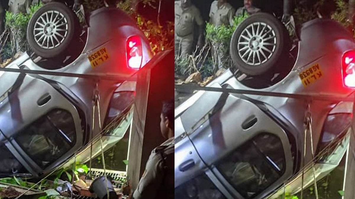 നിയന്ത്രണം വിട്ട കാര്‍ വീടിന്റെ മതില്‍ തകര്‍ത്ത് കിണറ്റിലേക്ക് വീണു; ഡ്രൈവറെ രക്ഷപ്പെടുത്തി