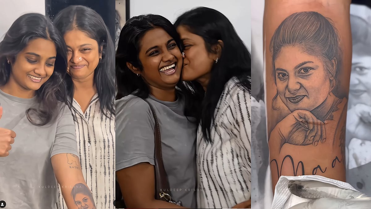 കയ്യിൽ അമ്മയുടെ മുഖം പച്ചകുത്തി, മകളുടെ സർപ്രൈസിൽ ഞെട്ടി മഞ്ജു പിള്ള; കണ്ണ് നിറഞ്ഞ് താരം- വിഡിയോ