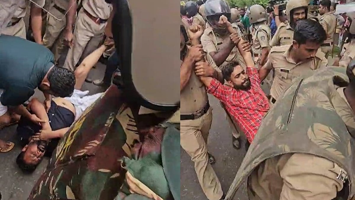 'മുഖ്യമന്ത്രി‌ രാജി വയ്ക്കണം'- പ്രതിഷേധിച്ച് യൂത്ത് ലീ​ഗ് (വിഡിയോ)