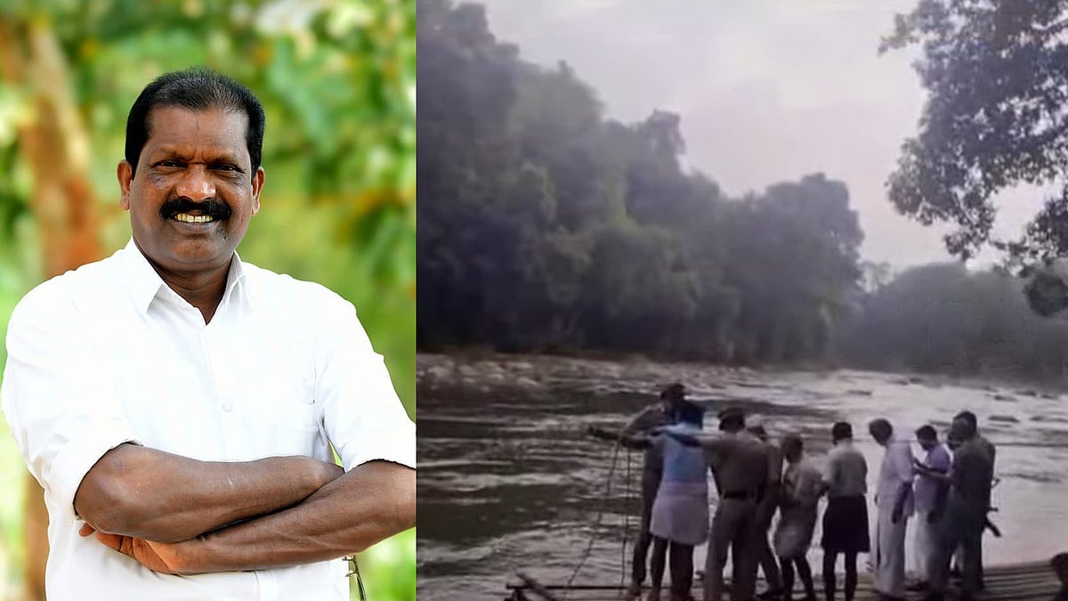മന്ത്രി ഒ ആര്‍ കേളു ചങ്ങാടത്തില്‍ കുടുങ്ങി; അരമണിക്കൂര്‍ നീണ്ട രക്ഷാപ്രവര്‍ത്തനം