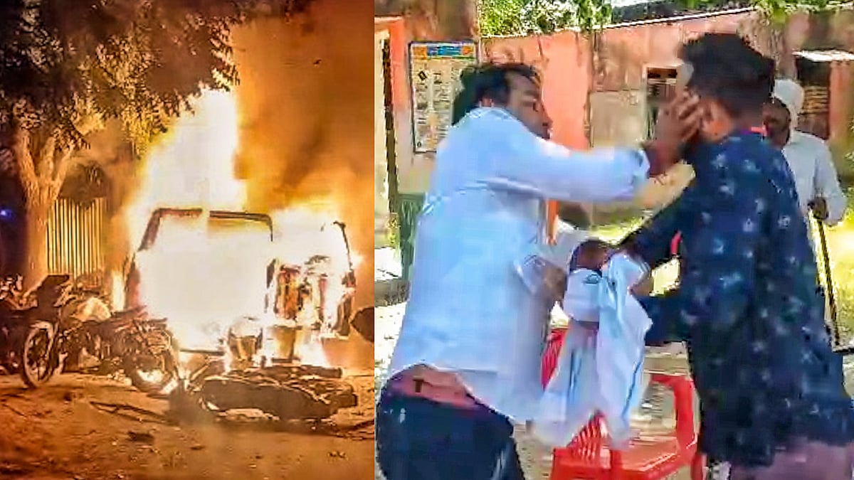 തെരഞ്ഞെടുപ്പ് ഉദ്യോഗസ്ഥനെ മുഖത്തടിച്ച സ്ഥാനാര്‍ഥി അറസ്റ്റില്‍; അണികള്‍ ഇളകി, അക്രമം, തീവെയ്പ്