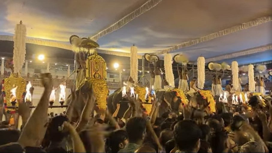 'അകലം പാലിച്ചില്ല'; തൃപ്പൂണിത്തുറ  ആന എഴുന്നള്ളിപ്പില്‍ കേസ്