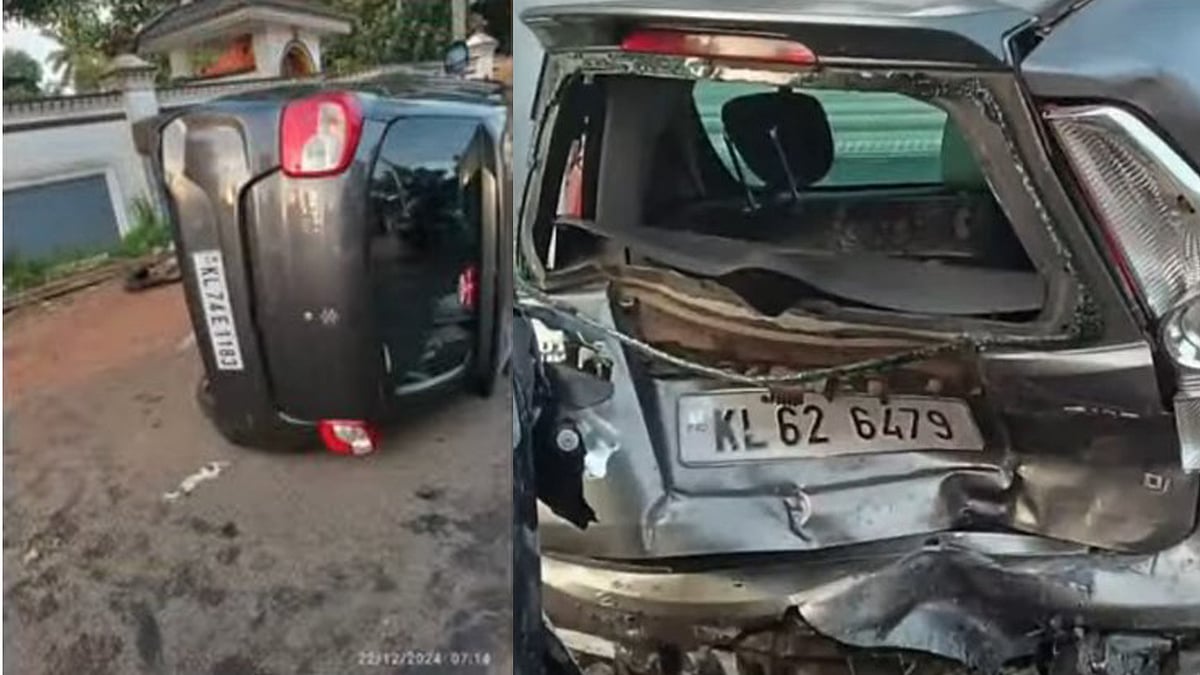 നിയന്ത്രണം നഷ്ടമായ കാര്‍ നിര്‍ത്തിയിട്ടിരുന്ന കാറില്‍ ഇടിച്ചു, തലകീഴായി മറിഞ്ഞു; യുവതി മരിച്ചു