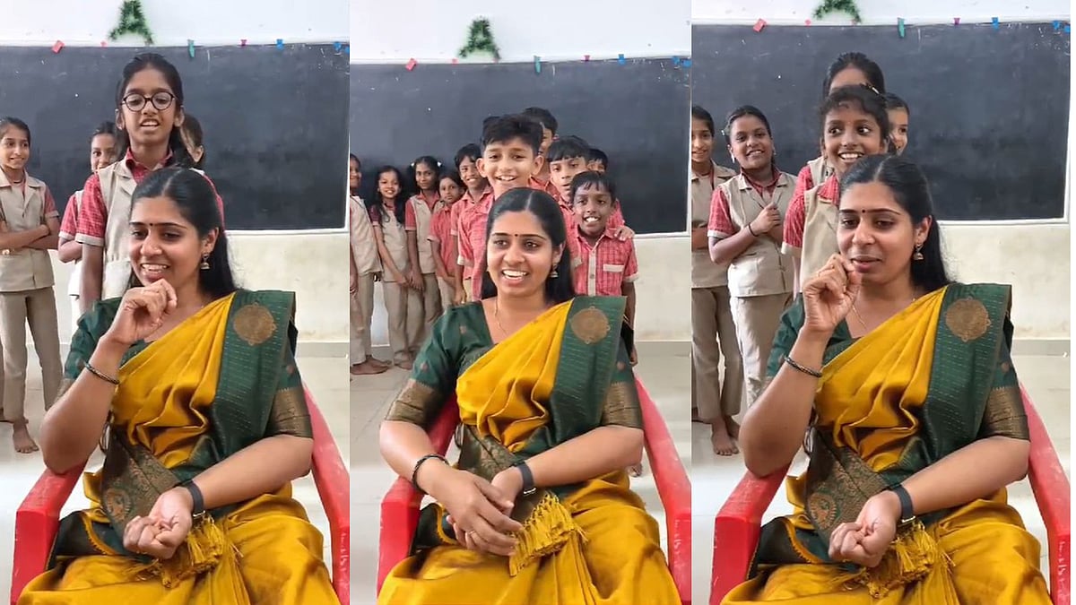 ടീച്ചറേ, ആദിനാഥ്... കൃഷ്‌ണേദേവ്... ടീച്ചറായാല്‍ ഇങ്ങനെ വേണം, ശബ്ദം കേള്‍ക്കുമ്പോള്‍ തന്നെ കുട്ടികളെ തിരിച്ചറിയും- വിഡിയോ  