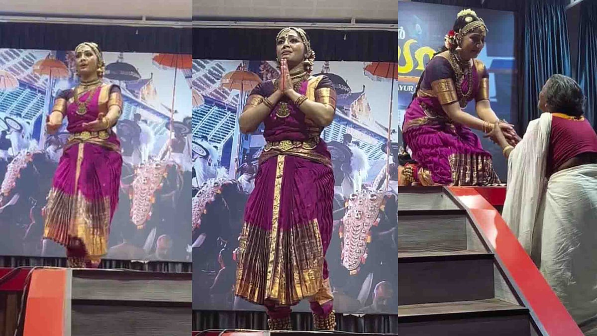 'കൃഷ്ണന്റെ മായാജാലം'; നൃത്തത്തിനൊടുവില്‍ വിതുമ്പി നവ്യ നായര്‍, ആശ്വസിപ്പിച്ച് കാണികള്‍ക്കിടയില്‍ നിന്ന് മുത്തശ്ശി