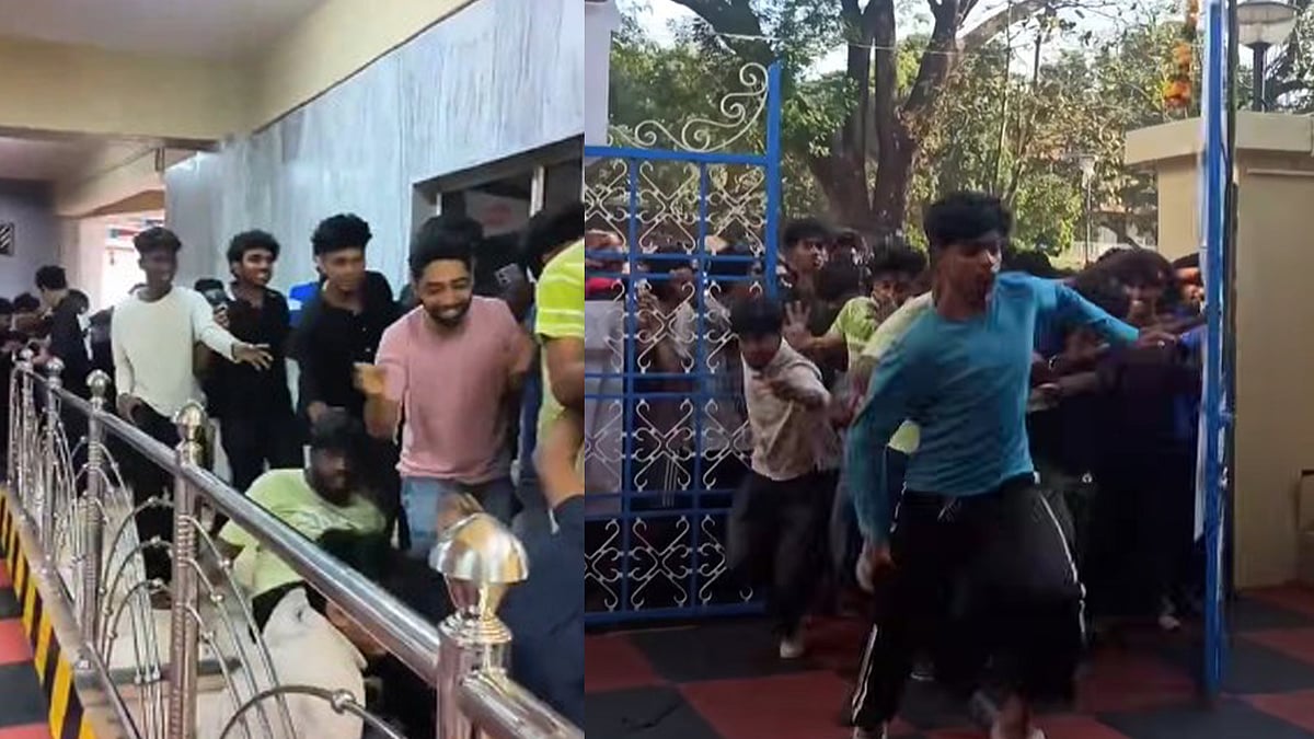'എംപുരാൻ' ടിക്കറ്റിനായി  ഓടിയും ചാടിയും മറിഞ്ഞു വീണും ആരാധകർ; രാ​​ഗം തിയറ്ററിൽ ജനസാ​ഗരം, വിഡിയോ