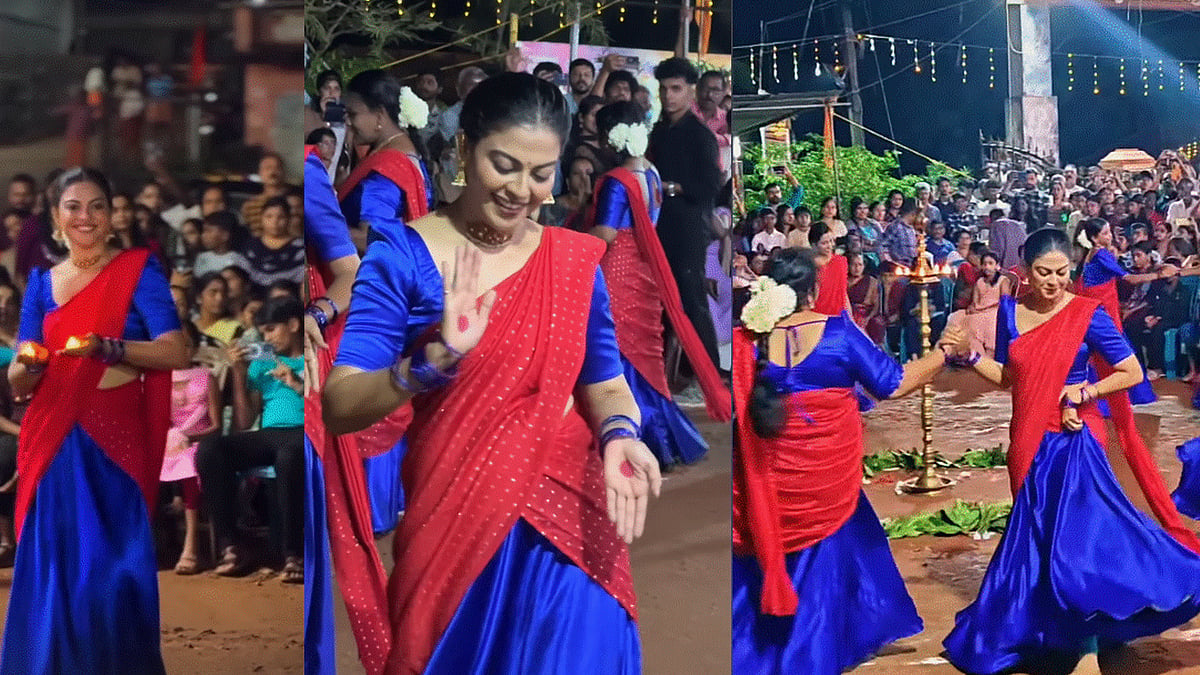 Anusree Dance: ഉത്സവം വൈബ്! കൂട്ടുകാരികൾക്കൊപ്പം അമ്പലപ്പറമ്പിൽ കൈകൊട്ടി കളിയുമായി അനുശ്രീ; വൈറലായി വിഡിയോ  