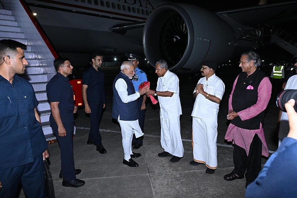 പ്രധാനമന്ത്രി നരേന്ദ്രമോദി തിരുവനന്തപുരത്തെത്തി; നഗരത്തില്‍ കനത്ത സുരക്ഷ