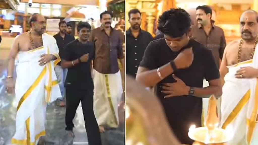 വിവാദങ്ങള്‍ക്കിടെ ക്ഷേത്ര ദര്‍ശനവുമായി വേടന്‍; 'ആര്‍എസ്എസിനുള്ള മറുപടി'യെന്ന് സോഷ്യല്‍ മീഡിയ