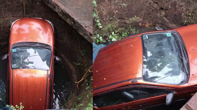 ബ്രേക്കിന് പകരം ആക്‌സിലേറ്റര്‍, ഡ്രൈവിങ് പഠനത്തിനിടെ കാര്‍ കിണറ്റിലേയ്ക്ക്