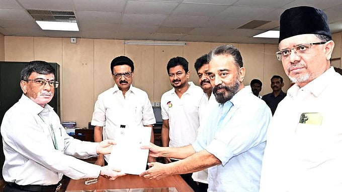 സ്റ്റാലിനൊപ്പമെത്തി,  കമല്‍ഹാസന്‍ നാമനിര്‍ദേശ പത്രിക നല്‍കി; വിഡിയോ