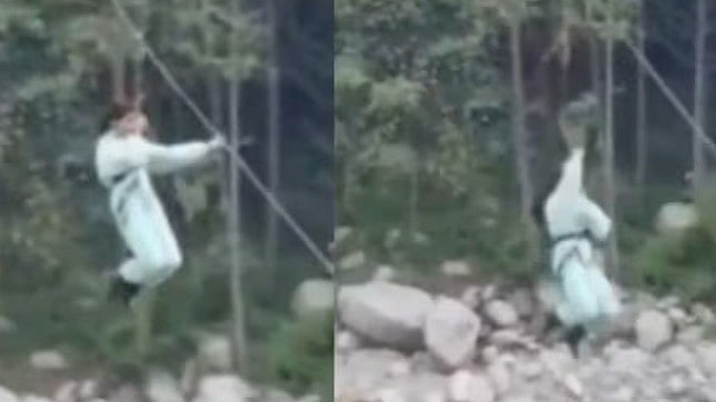 മണാലിയില്‍ സിപ് ലൈന്‍ ബെല്‍റ്റ് പൊട്ടി, പത്തുവയസുകാരി 30 അടി താഴ്ചയിലേക്ക് വീണു, അപകട ദൃശ്യങ്ങള്‍ പുറത്ത്  