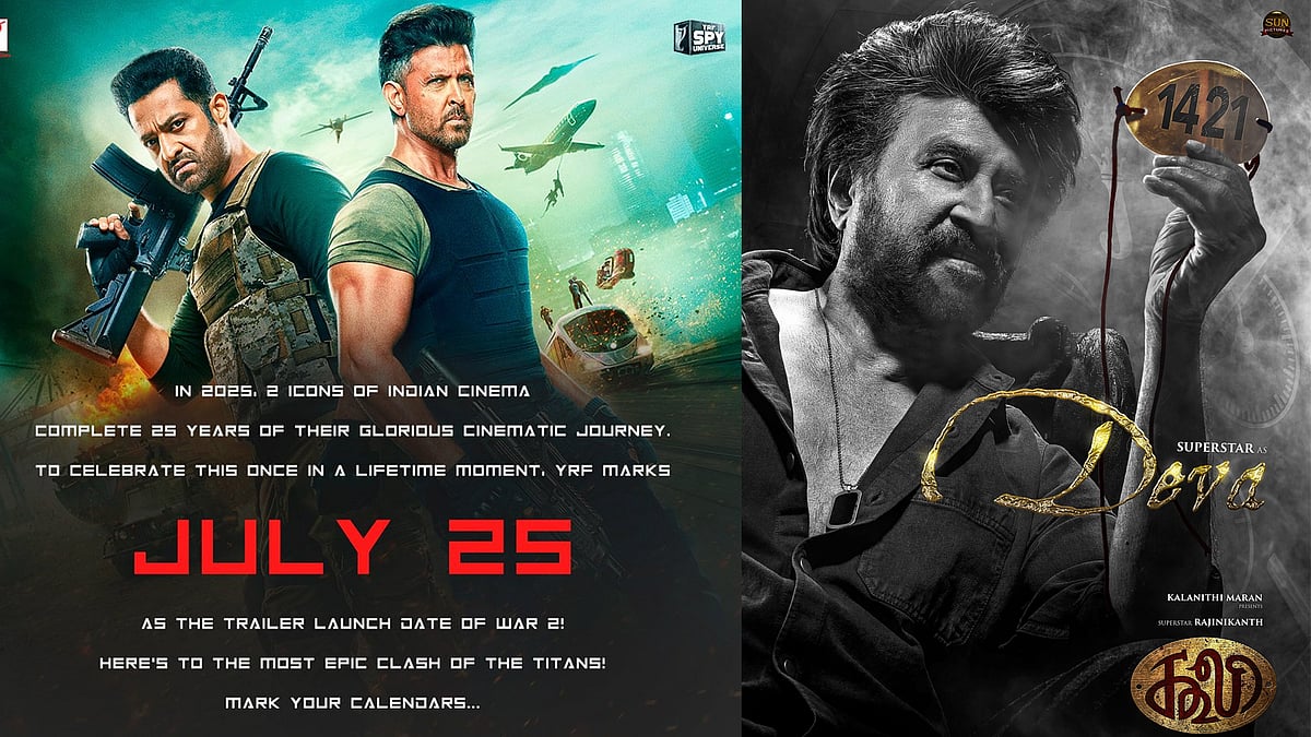റിലീസിന് മുന്നേ ചൂടുപിടിച്ച് വാർ 2 വും കൂലിയും; കൂലിയ്ക്ക് മുന്പ് ഹൃത്വിക് റോഷൻ സിനിമയുടെ ട്രെയ്ലർ എത്തും