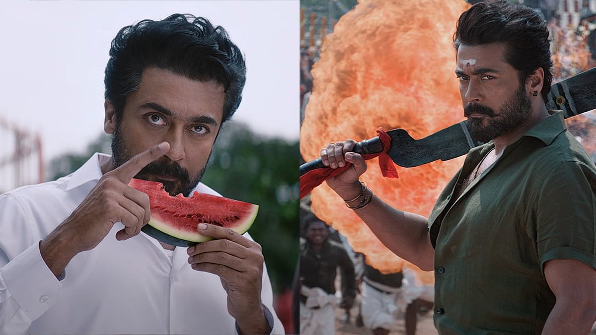 'കറുപ്പൻ വരാൻ...'; സൂര്യയുടെ സംഹാര താണ്ഡവം, ​'ഗജിനി' റഫറൻസുമായി കറുപ്പ് ടീസർ 