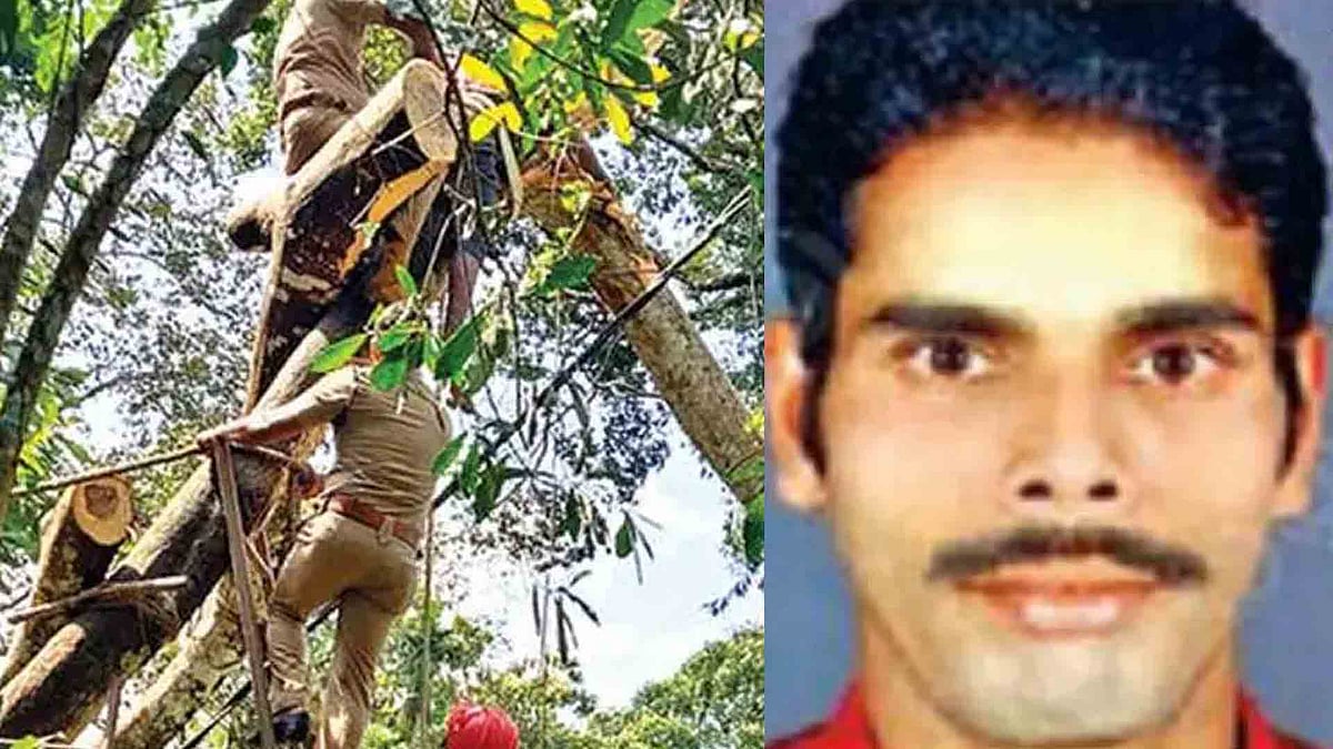 കൊമ്പ് മുറിക്കുന്നതിനിടെ മരത്തടി പിളര്‍ന്നു; കയര്‍ ശരീരത്തില്‍ കുരുങ്ങി തൊഴിലാളിക്ക് ദാരുണാന്ത്യം