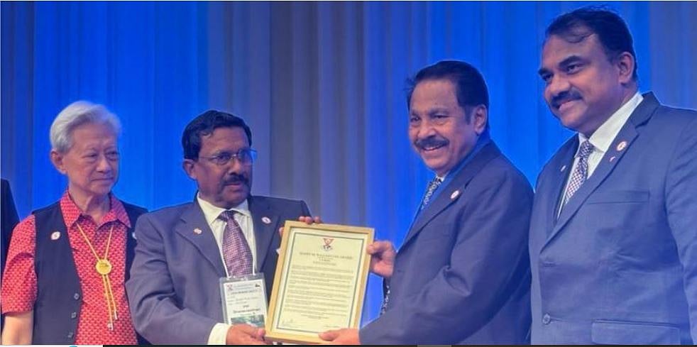വൈസ്മെന്‍ ഇന്റര്‍നാഷണല്‍ പരമോന്നത ബഹുമതി വിഎസ് ബഷീറിന്