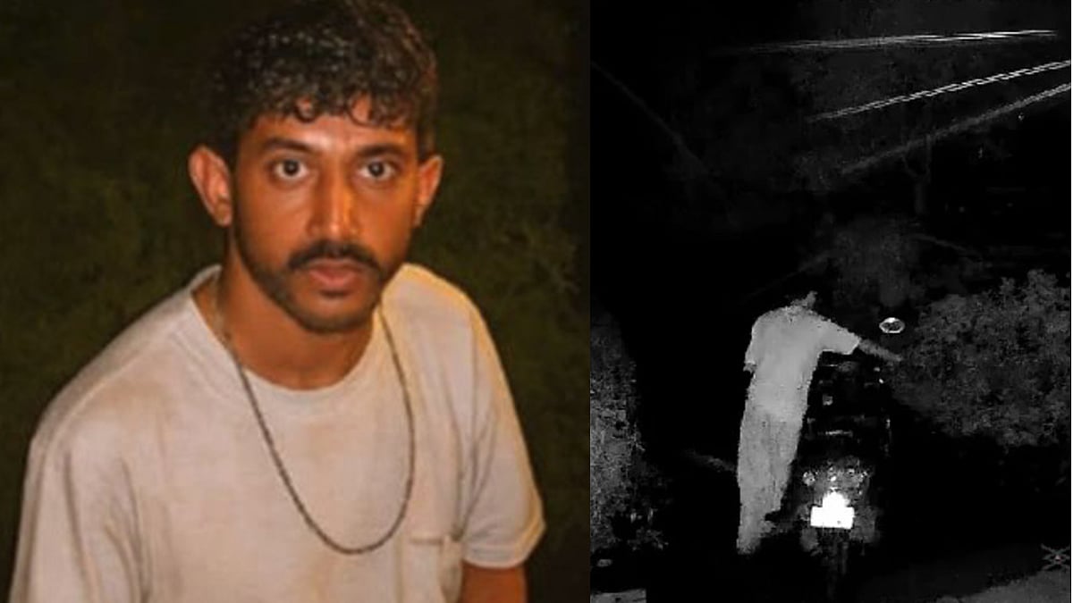 വീട്ടുമുറ്റത്ത് നിര്‍ത്തിയിട്ട ബൈക്ക് തള്ളിക്കൊണ്ടുപോയി, മോഷണശ്രമം, യുവാവിന്റെ സിസിടിവി ദൃശ്യം പുറത്ത്