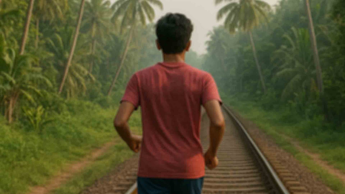 അതിരുവിട്ട ഓണാഘോഷത്തിന് അധ്യാപകന്റെ ശകാരം;  റെയില്‍ പാളത്തില്‍ വിദ്യാര്‍ഥിയുടെ ആത്മഹത്യ ഭീഷണി, ഓടിച്ചിട്ട് പിടിച്ച് പൊലീസ്