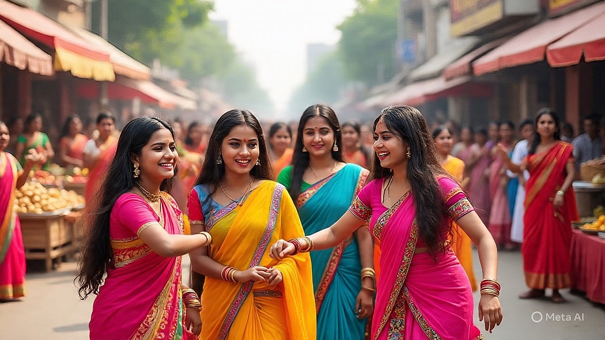 'എട്ട് കൈകള്‍, പ്രപഞ്ചത്തിന്റെ സൃഷ്ടിപരമായ ശക്തി'; കടുവയുടെ മേല്‍ ഇരിക്കുന്ന കൂഷ്മാണ്ഡ ദേവിയെ ആരാധിച്ച് നാലാം ദിനം 