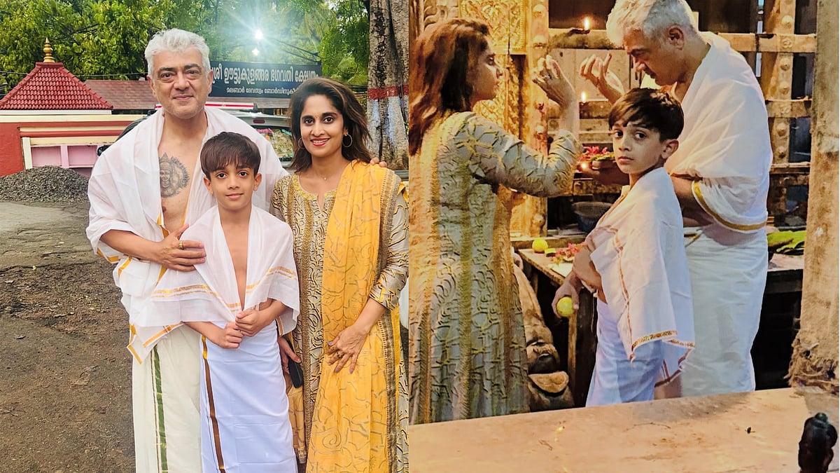 നെഞ്ചിൽ ദേവീരൂപം പച്ച കുത്തി അജിത്! 'ഇത്രയും വലിയ വിശ്വാസി ആണോ താര'മെന്ന് ആരാധകർ; പാലക്കാട്ടെ ക്ഷേത്രത്തിൽ നിന്നുള്ള ചിത്രങ്ങൾ വൈറൽ