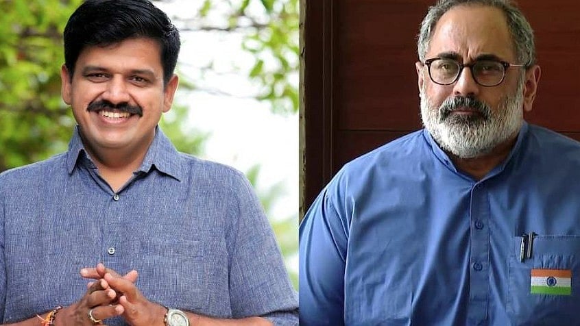 'മാധ്യമപ്രവർത്തകരേ, മാരാർജി ഭവന് മുന്നിൽ നിന്ന് പിരിഞ്ഞുപോകൂ, ഞങ്ങളുടെ മുതലാൾജി പാവമാണ്': സന്ദീപ് വാര്യർ