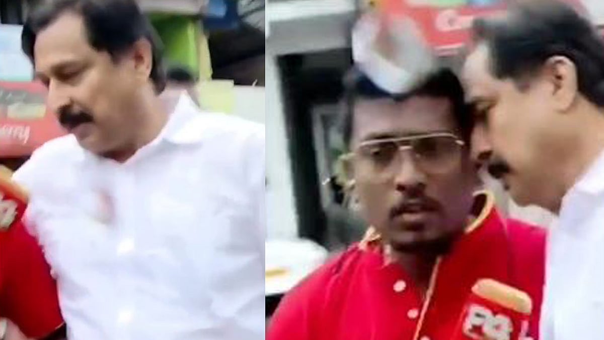 മെസിയെ കുറിച്ച് ചോദിച്ചു; റിപ്പോർട്ടറുടെ ചെവിയിൽ മറുപടി, പ്രകോപിതനായി മന്ത്രിയും എംഎൽഎയും; ചാനൽ മൈക്കുകൾ തള്ളി മാറ്റി (വിഡിയോ)