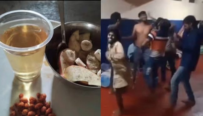 മദ്യം നിറച്ച ഗ്ലാസ്, ടച്ചിങ്‌സിന് ഫ്രൂട്ട്‌സ്, ലഹരിയില്‍ നൃത്തം;  പരപ്പന അഗ്രഹാര ജയിലിലെ ദൃശ്യങ്ങള്‍ വൈറല്‍