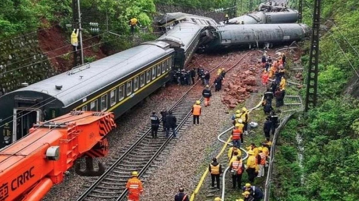 ചൈനയിൽ പരീക്ഷണ ഓട്ടത്തിനിടെ ട്രെയിൻ പാഞ്ഞു കയറി; 11 റെയിൽവേ ജീവനക്കാർ മരിച്ചു